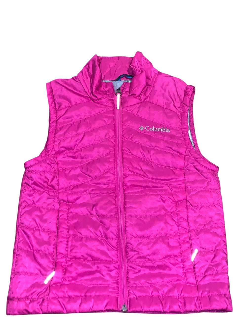 Columbia Kids Omni Heat Puffer Vest Youth XS Hot Pink Quilted Winter